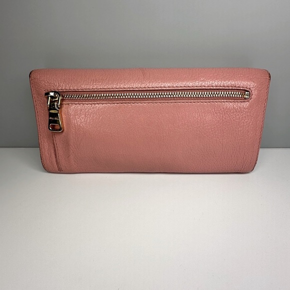 Miu Miu Pink Madras Leather Long Wallet - Picture 3 of 13